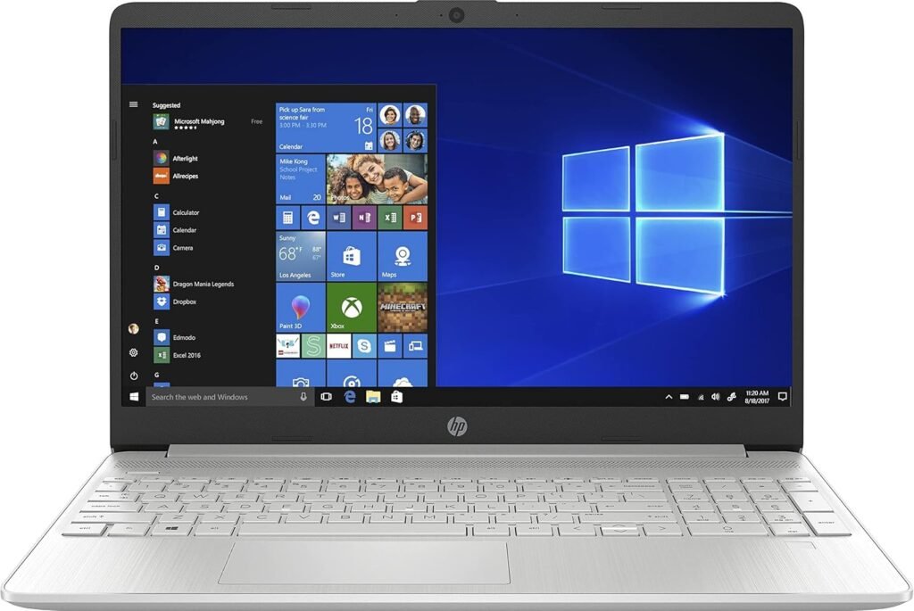 HP 15S-FQ0017NA 15.6″ FullHD Laptop – Pentium Gold 5405U, 8GB DDR4, 256GB SSD, Wireless 11ac & Bluetooth 4.2, SD Card Reader, UHD Graphics 610, FREE Upgrade to Windows 11 Pro (Renewed)