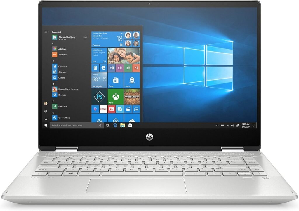 HP Pavilion x360 14-dh0025na Convertible Laptop 8th Generation Intel® Core™ i5 processor, 8 GB memory 256 GB SSD storage