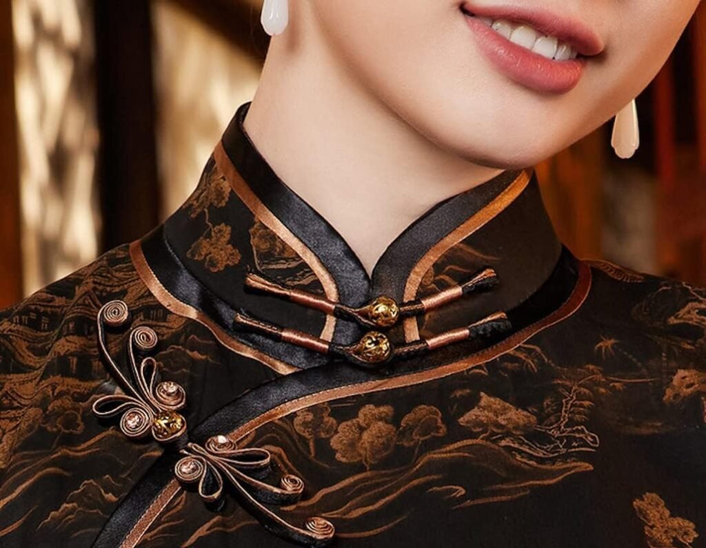 HangErFeng Qipao Dress Women Mulberry Silk Chinese Painting Printing 3/4 Sleeve Cheongsam 3568 HangErFeng Qipao Dress Women Mulberry Silk Chinese Painting Printing 3/4 Sleeve Cheongsam 3568