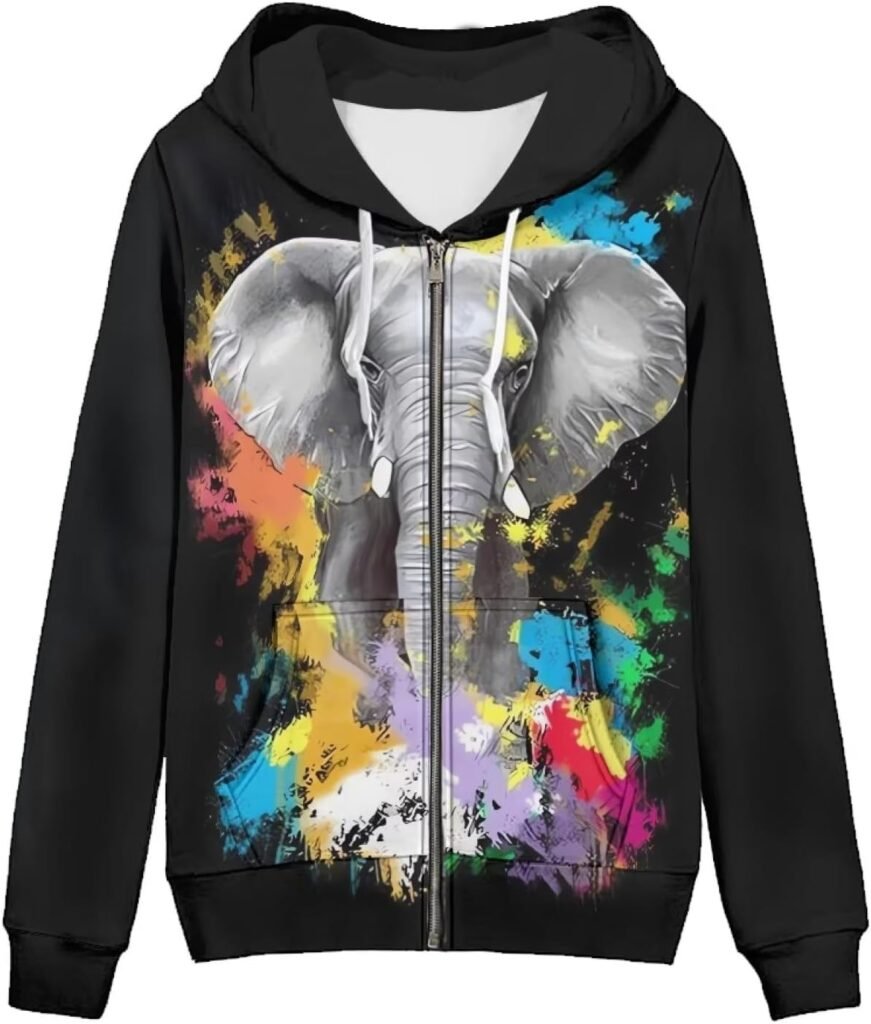 Hinthetall Women’s Fashion Hoodies Sweatshirt Teen Girls Zip Up Jacket Long Sleeve Pullover Top XS-5XL