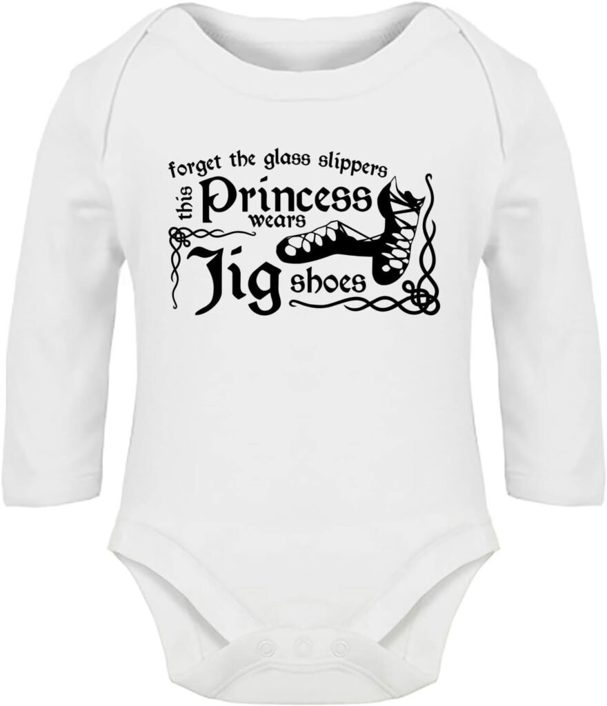 Hippowarehouse Forget The Glass Slippers This Princess Wears Jig Shoes Baby Vest Bodysuit (Long Sleeve) Boys Girls Hippowarehouse Forget The Glass Slippers This Princess Wears Jig Shoes Baby Vest Bodysuit (Long Sleeve) Boys Girls