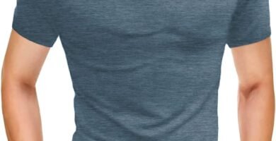 Hisir Mens Casual Short Sleeve Henley Summer Tshirt Classic V-Neck Slim Fit Tops