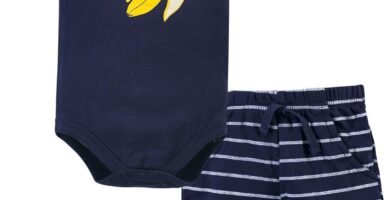 Hudson Baby Unisex Baby Cotton Bodysuit, Shorts and Shoe Set