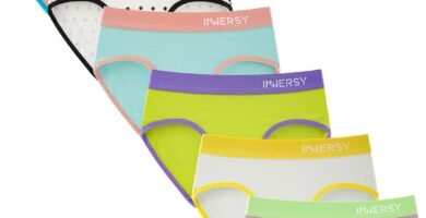 INNERSY Knickers for Teenage Girls Soft Cotton Underwear Sporty Waist Pants Comfy Briefs (Teen 10-16 Years) Pack of 6 INNERSY Knickers for Teenage Girls Soft Cotton Underwear Sporty Waist Pants Comfy Briefs (Teen 10-16 Years) Pack of 6