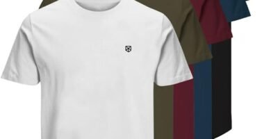 JACK & JONES Mens Brody 5 Pack T-Shirt