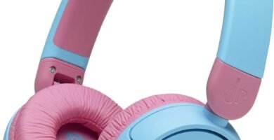 JBL Jr 310BT Children’s Over-Ear Headphones with Bluetooth and Built-In Microphone, Blue and Pink