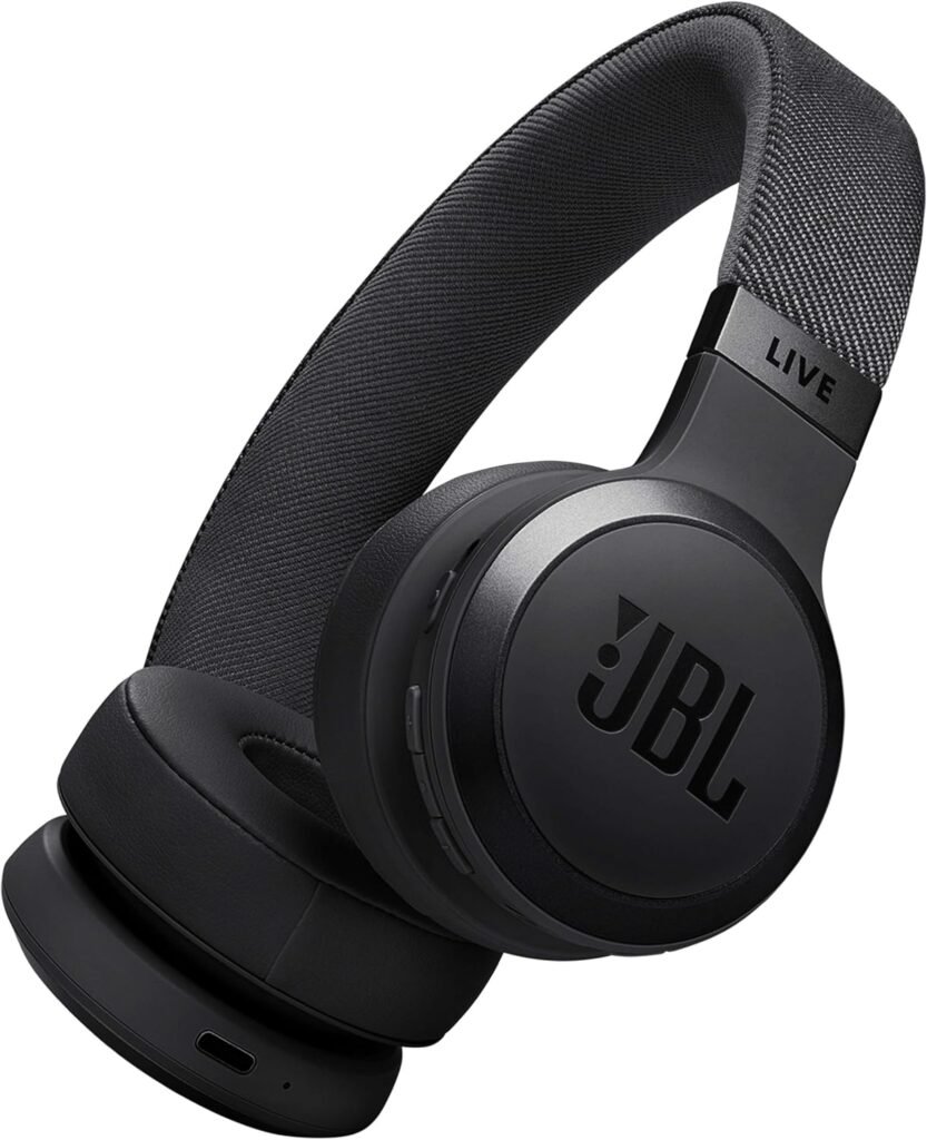 JBL Live 670NC Wireless On-Ear Headphones with Noise-Cancelling Technology and 65-Hour Battery Life, Black