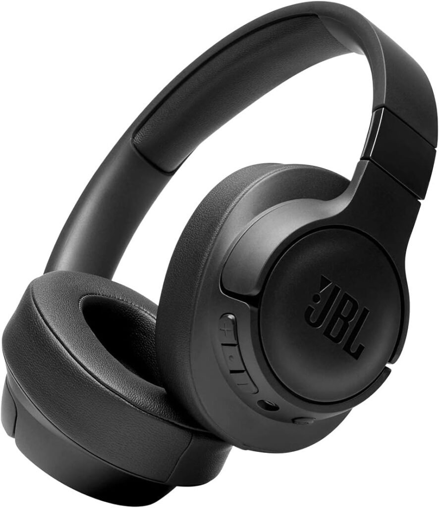 JBL Tune 710BT Wireless Over-Ear – Bluetooth Headphones with Microphone, 50H Battery, Hands-Free Calls, Portable (Black)