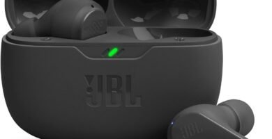 JBL Wave Beam In-Ear Wireless Earbuds with IP54 and IPX2 Waterproofing, Hands-Free Calling and 32-Hour Battery Life, Black