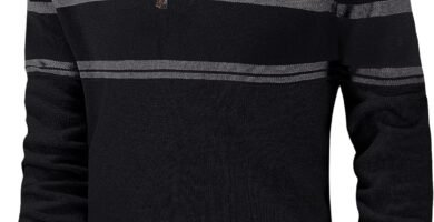 KEFITEVD Men’s Casual Winter Warm Sweater Long Sleeve 1/4 Zip Jumper Turtleneck Knitted Pullover Sweater for Work