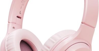 KONNAO Kids Headphones Wireless 60H, Foldable On Ear Headphone with MIC, Volume Limiter 85dB/94dB Wireless & Wired Headphones, Over-Ear Headphone for Kid Adult School Online Class Travel, Pink