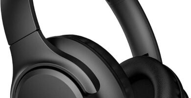 KVIDIO Bluetooth Headphones Over Ear, 65 Hours Playtime Wireless Headphones with Microphone, Foldable Lightweight Headset with Deep Bass,HiFi Stereo Sound for Travel Work PC Cellphone (Black) KVIDIO Bluetooth Headphones Over Ear, 65 Hours Playtime Wireless Headphones with Microphone, Foldable Lightweight Headset with Deep Bass,HiFi Stereo Sound for Travel Work PC Cellphone (Black)