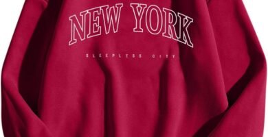 Ladies Sweatshirt NEW YORK Letter Pattern Fashion Sweatshirt Oversized jumper Long Sleeve T-Shirt Casual Graphic Pullover Round Neck winter Sweatshirts for Teenage Girl Ladies