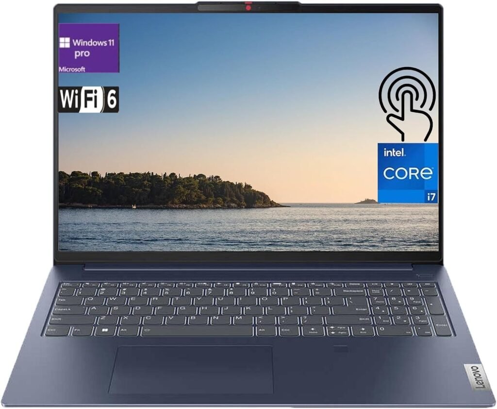 Lenovo IdeaPad Slim 5i Laptop, 16″ Touchscreen IPS WUXGA Display, Intel i7-1355U 10-Core Processor, 16GB RAM 512GB SSD, Fingerprint Reader, Backlit Keyboard, Wi-Fi 6, Bluetooth, Windows 11 Pro, Blue