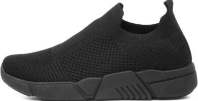 Lilley Dixie Womens Black Knitted Casual Shoe