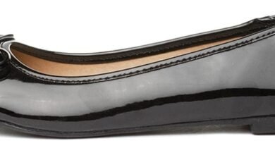Lilley Gerri Womens Black Patent Ballerina