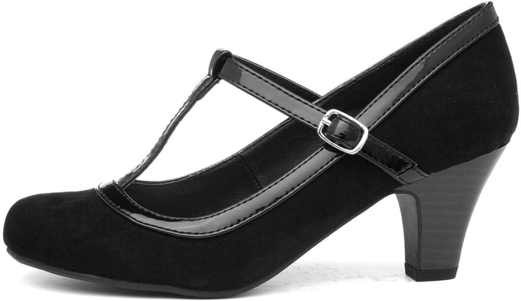 Lilley Vicky Womens Black Faux Suede Court Shoe Lilley Vicky Womens Black Faux Suede Court Shoe