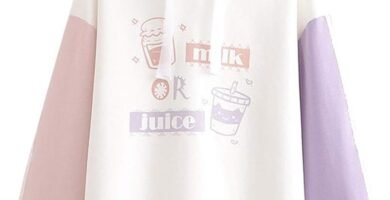 Lolita Casual Hoodies Teen Girls Patchwork Cute Cartoon Long Sleeve Tops
