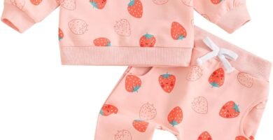 MAHUAOYIXI Toddler Newborn Baby Girl Fall Winter Outfit Clothes 0-3 Years Long Sleeve Sweatshirt Pullover Strawberry Print + Elastic Waist Pants Drawstring Trousers Sweatpants Tracksuit Set MAHUAOYIXI Toddler Newborn Baby Girl Fall Winter Outfit Clothes 0-3 Years Long Sleeve Sweatshirt Pullover Strawberry Print + Elastic Waist Pants Drawstring Trousers Sweatpants Tracksuit Set