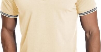 MLANM Men’s T-Shirt Summer Zip Henley Short Sleeve Shirt Front Deer Head Embroidery Casual Cotton Men’s Tops