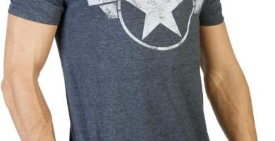 Marvel Men’s Captain America Cap Logo T-Shirt