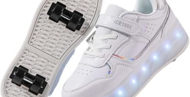Mateju Kids Roller Skate Shoes for Boys Girls, Shining Technical Skateboarding Shoes mit 4 Wheels Removable Lightweight Running Children Teenager Parkour Sneakers Trainers Mateju Kids Roller Skate Shoes for Boys Girls, Shining Technical Skateboarding Shoes mit 4 Wheels Removable Lightweight Running Children Teenager Parkour Sneakers Trainers