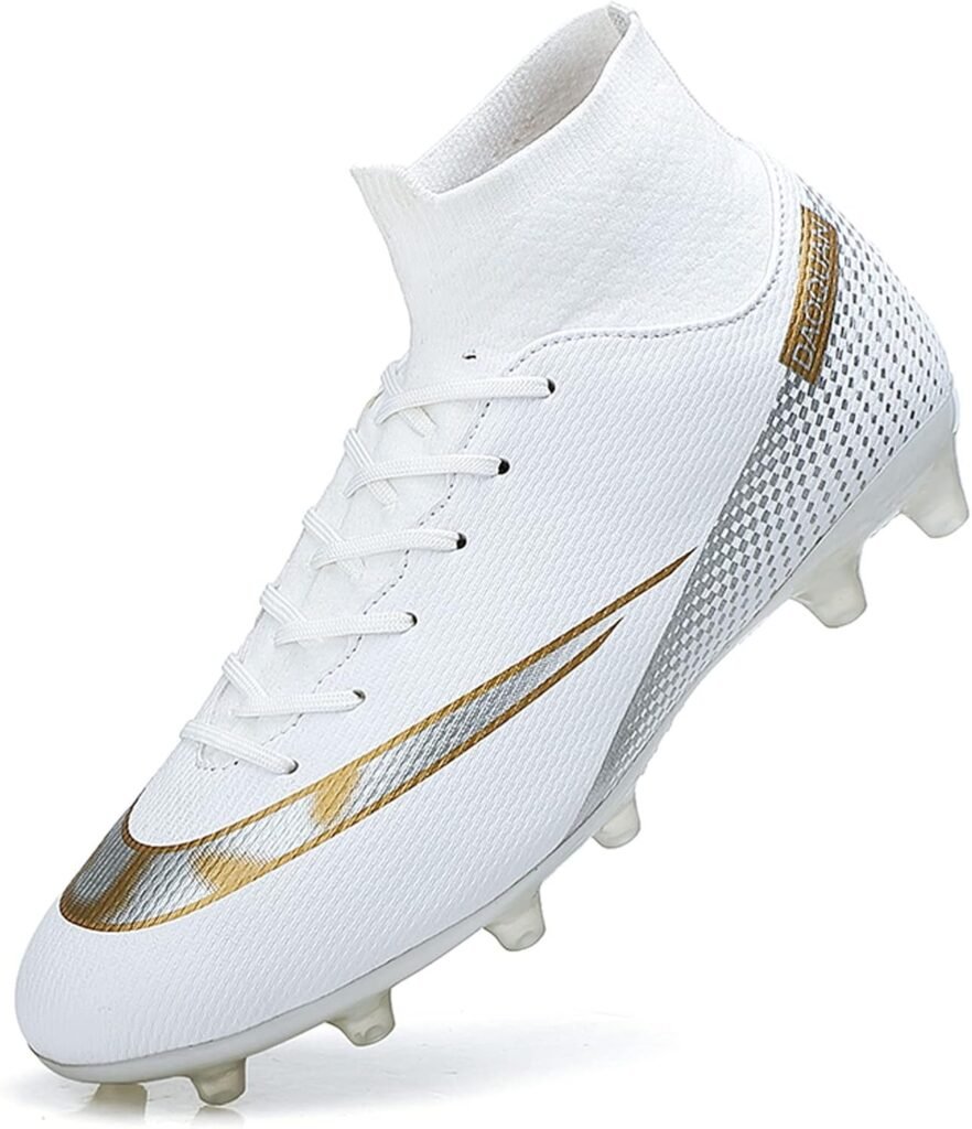 Men’s Football Boots Boy’s High-Top Sock Spikes Soccer Football Shoes Kids Cleats Outdoor Professional Training Shoes Sports Sneakers Competition Shoes