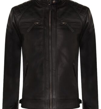 Men’s Vintage Retro Quilted Real Nappa Leather Jacket
