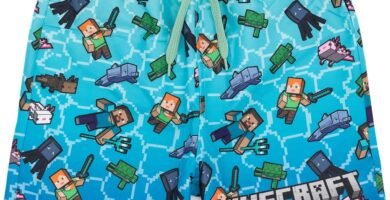 Minecraft Boys Swim Shorts | Blue & Green OR Green Creeper Options | Swimming Trunks with Creeper Steve Alex TNT Explosive Game Characters | Gaming Swimwear Merchandise Gift for Children & Teens Minecraft Boys Swim Shorts | Blue & Green OR Green Creeper Options | Swimming Trunks with Creeper Steve Alex TNT Explosive Game Characters | Gaming Swimwear Merchandise Gift for Children & Teens