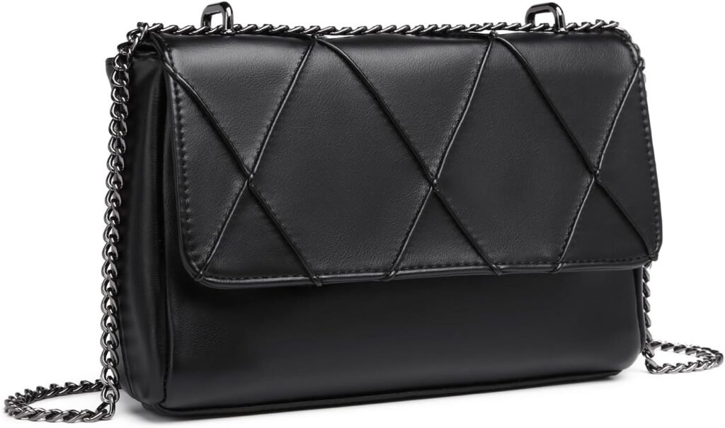 Miss Lulu Cross Body Bag Women Casual Crossbody Shoulder Bag PU Leather Hobo Bag with Adjustable Strap Bag Ladies Grils (Grey)