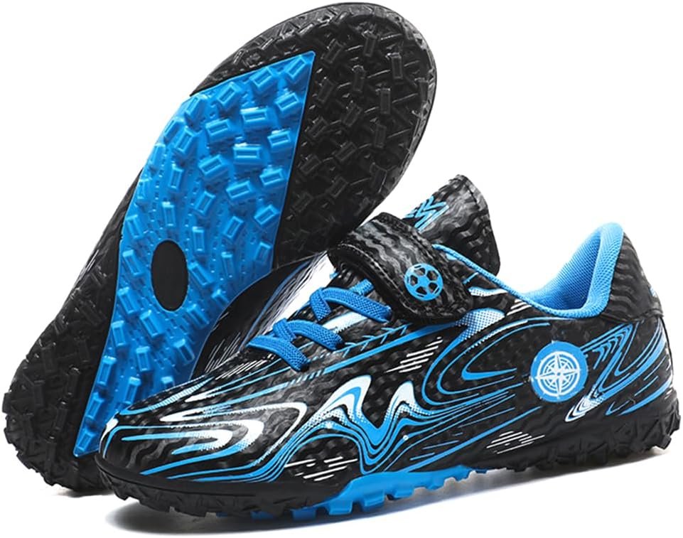 Misswell Boys Football Boots Kids Girls Astro Turf Trainers Junior Soccer Athletics Training Shoes Teenager Outdoor Indoor Sport Shoes Sneakers for Unisex