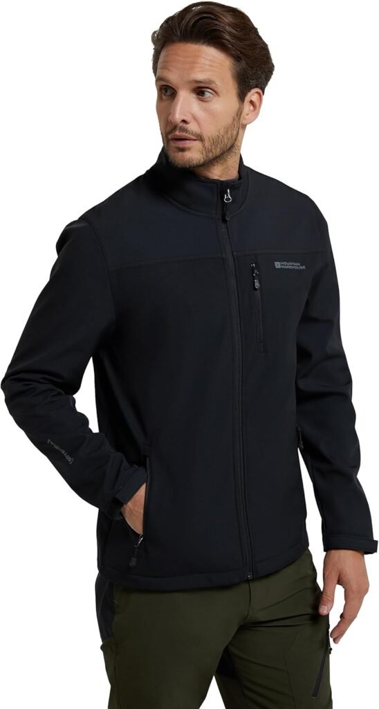 Mountain Warehouse Grasmere Mens Softshell Jacket – Water Resistant Raincoat, Breathable Mens Coat, Lightweight Jacket, Bonded Fabric – Ideal For Autumn Winter Mountain Warehouse Grasmere Mens Softshell Jacket – Water Resistant Raincoat, Breathable Mens Coat, Lightweight Jacket, Bonded Fabric – Ideal For Autumn Winter