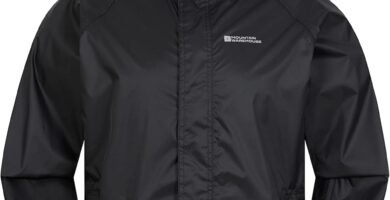 Mountain Warehouse Pakka Mens Waterproof Packable Jacket – IsoDry, Lightweight & Breathable Raincoat with Taped Seams & Packaway Bag – For Autumn Winter & Travel