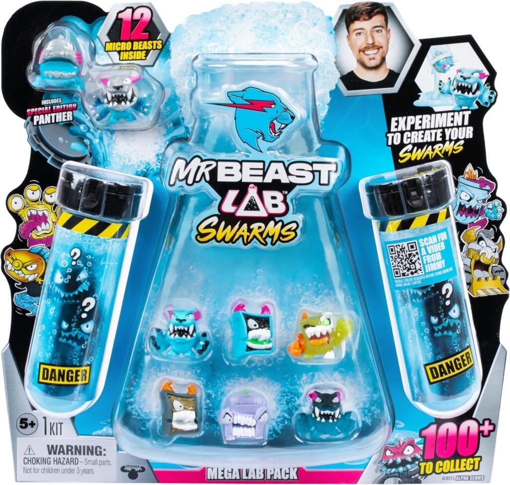 MrBeast Lab 24715, Mega Lab Pack, 12 Inside, Experiment to Mutate Your Swarms, Mix, Shake, Create MrBeast Lab 24715, Mega Lab Pack, 12 Inside, Experiment to Mutate Your Swarms, Mix, Shake, Create