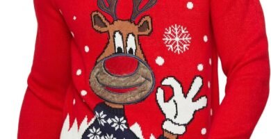 NOROZE Men’s Moose Merry Christmas Jumper Xmas Reindeer Elf Football FC Novelty Pullover