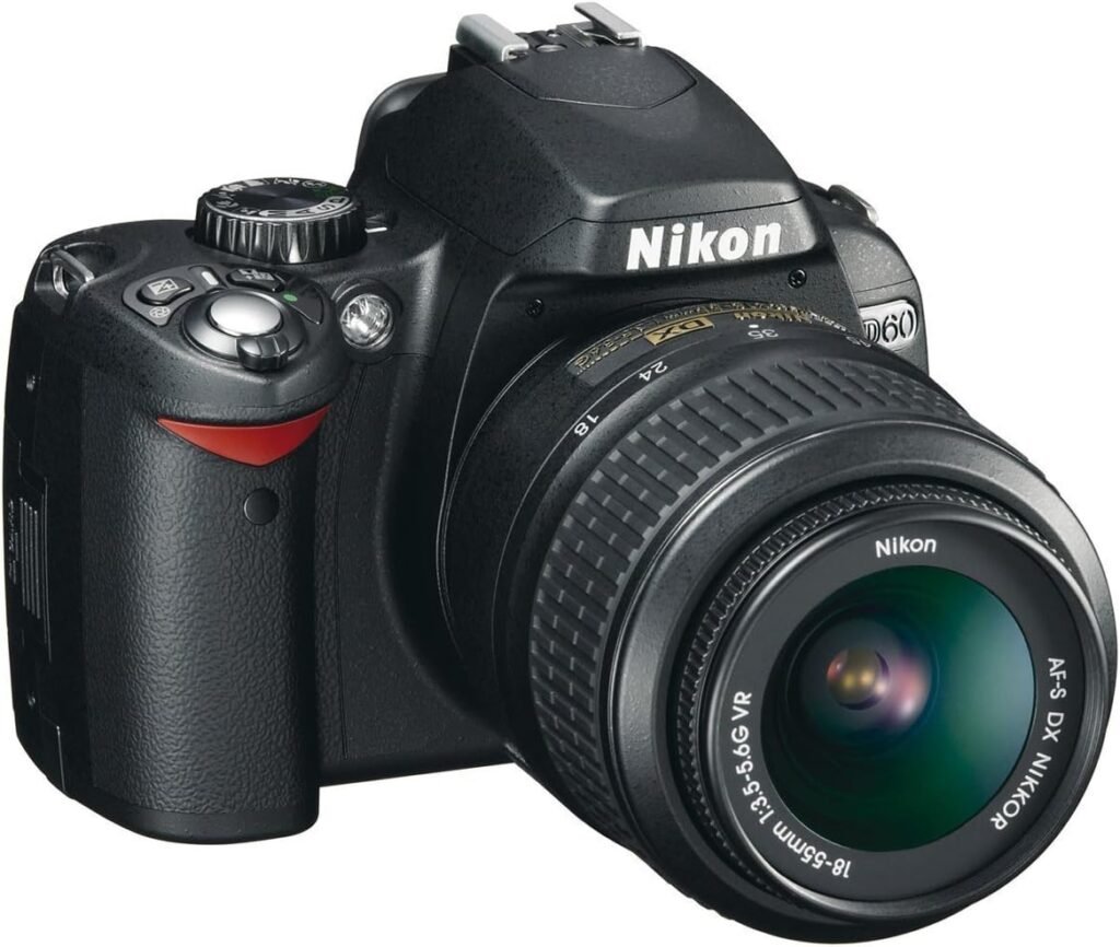 Nikon D60 Digital SLR Camera – Black (AF-S DX Nikkor 18-55 mm f/3.5-5.6G VR) (Renewed)