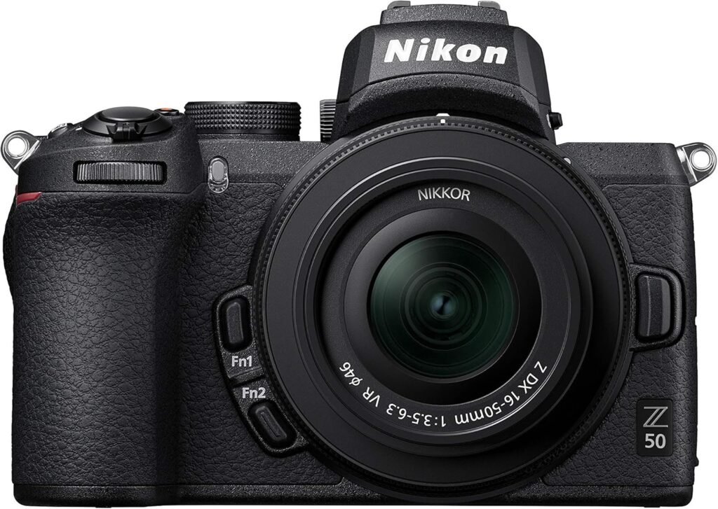 Nikon Z50 + Z DX 16-50mm Mirrorless Camera Kit (209-point Hybrid AF, High speed image processing, 4K UHD movies, High Resolution LCD Monitor) VOA050K001 (Renewed)