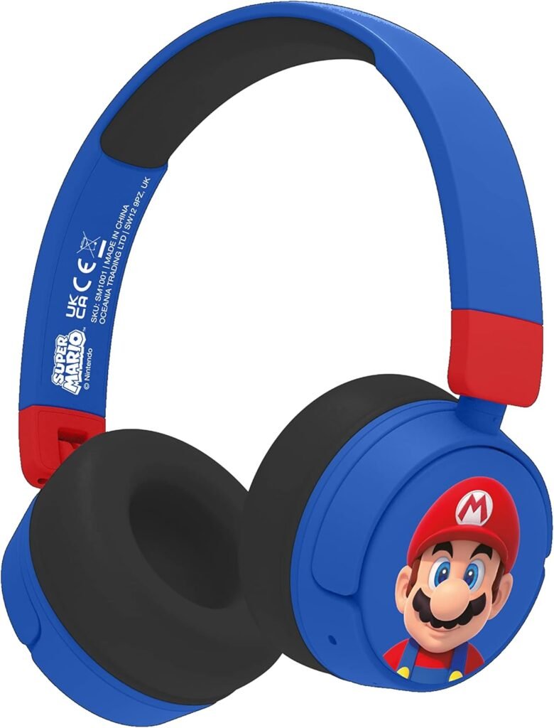 OTL Technologies SM1001 Super Mario Wireless Kids Headphones – Blue