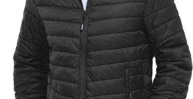 Outdoor Ventures Men’s Packable Puffer Jacket Insulated Lightweight Puffy Coat Warm Portable Padded Water Resistant Jacket for Hiking Travelling Camping