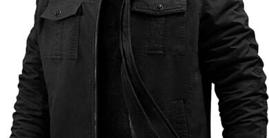 PASUDA Men’s Winter Jacket Fleece Lined Coat Warm Cotton Military Jacket Bomber Cargo Coats with Multi Pockets Thermal Thick Windbreaker Jackets For Work Casual Outdoor