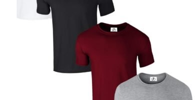 Pack of 4 Premium Crew Neck T-Shirt XS-3XL Tshirt t Shirt Plain Regular Fit Short Sleeve 100% Cotton 180gsm