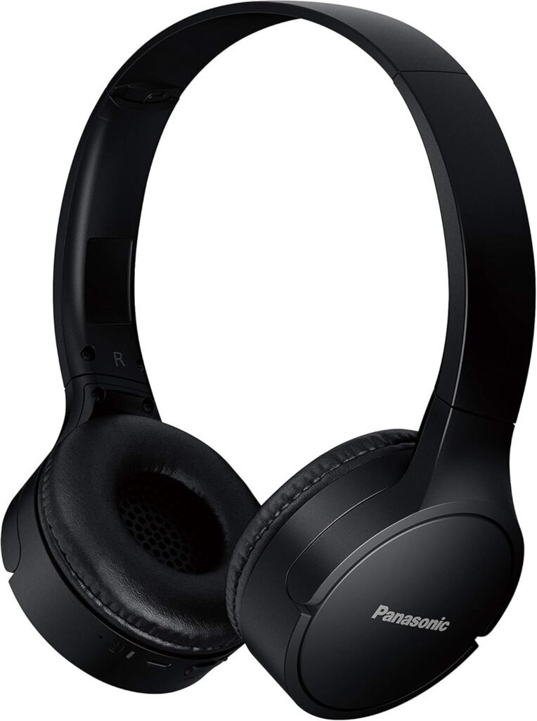 Panasonic RB-HF420BE-K Bluetooth On-Ear Headphones, Voice Control, Wireless, Up to 50 Hours Battery Life – Black