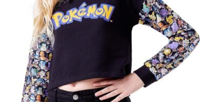 Pokemon Kids Hoodie for Girls Teenagers Soft Cropped Pikachu Pullover Sweatshirt Age 5-15 Girls Hoodies Official Merchandise Pokemon Gifts for Girls