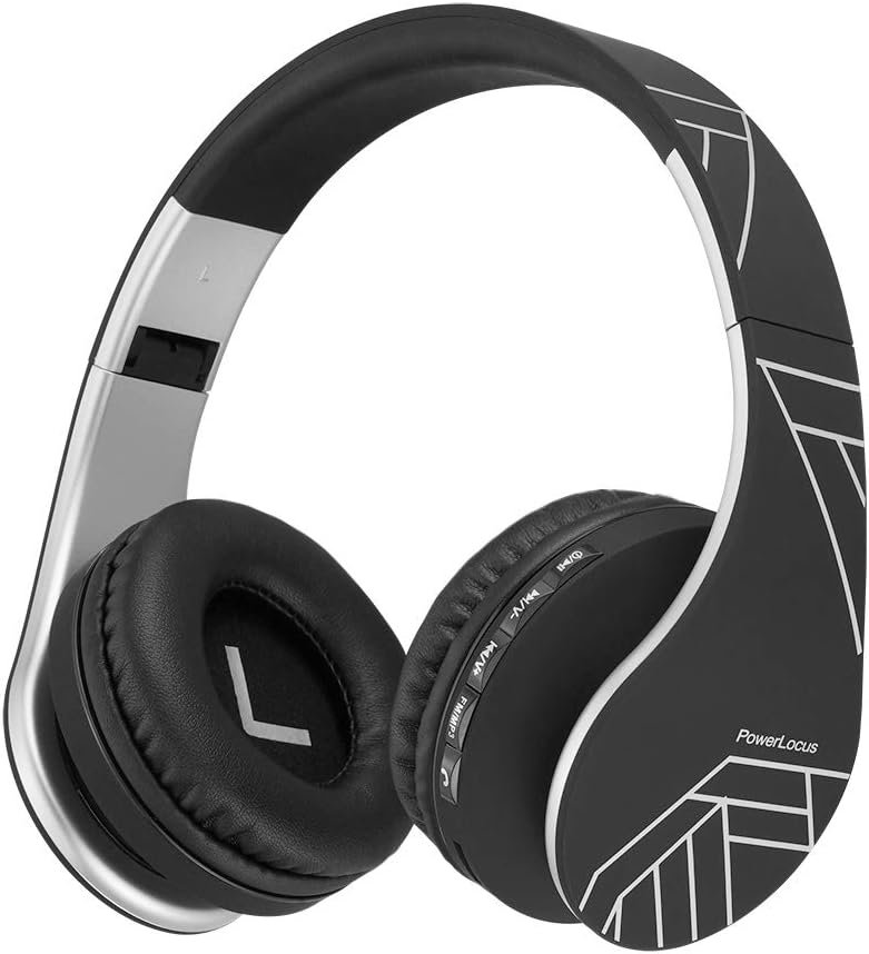 PowerLocus Bluetooth Headphones Over Ear, Wireless Headphones with Microphone, Foldable Headphone, Soft Memory Foam Earmuffs & Lightweight, Micro SD/TF, FM Radio for iPhone/Android/Tablet/PC/TV PowerLocus Bluetooth Headphones Over Ear, Wireless Headphones with Microphone, Foldable Headphone, Soft Memory Foam Earmuffs & Lightweight, Micro SD/TF, FM Radio for iPhone/Android/Tablet/PC/TV