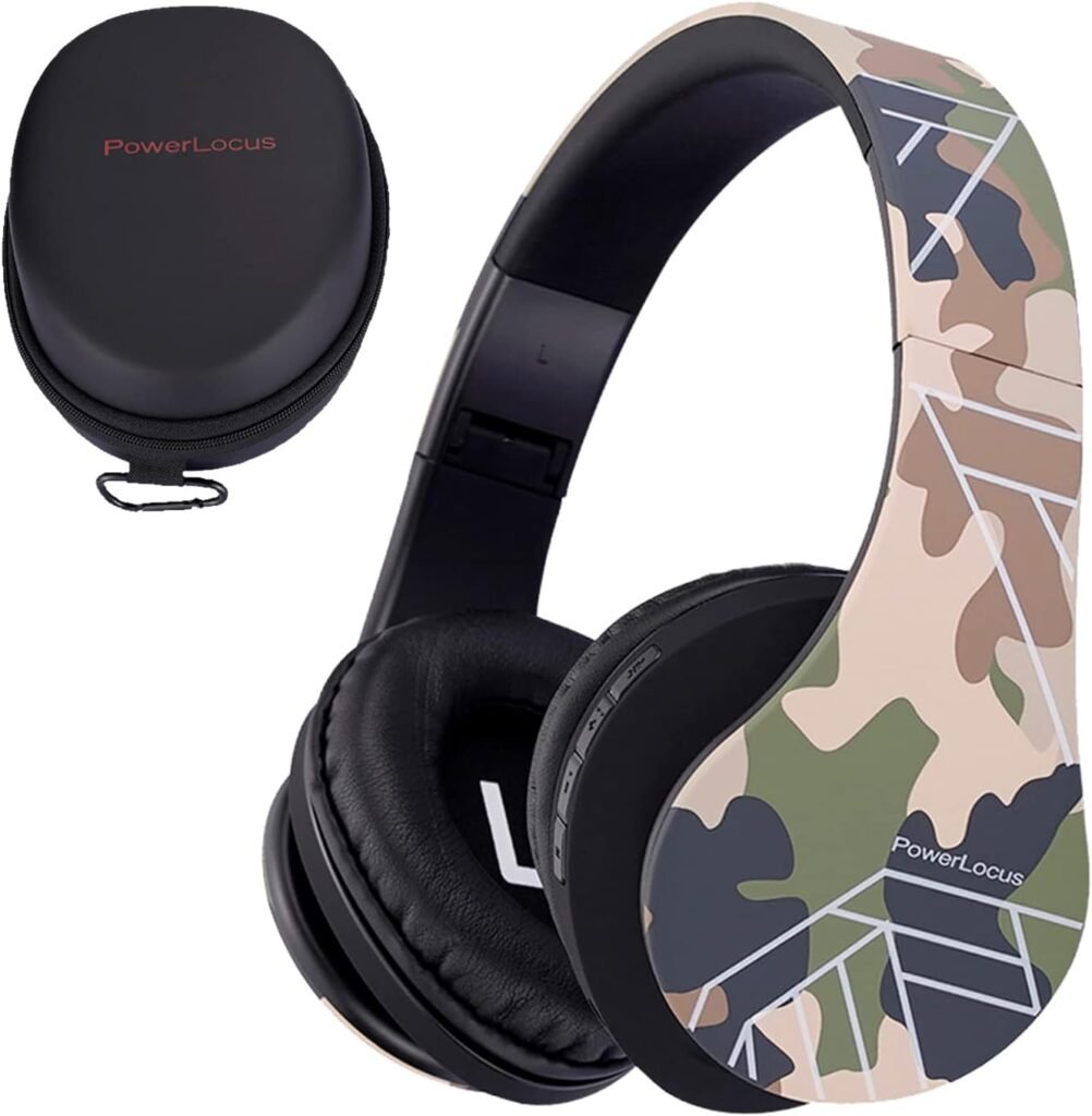 PowerLocus Kids Headphones, P2 Bluetooth Headphones for Kids with Volume Limit 85DB, Kids Wireless Headphones Over Ear with Microphone, Foldable, Carry Case, Micro SD/TF for iPhone/iPad/Laptop/PC/TV