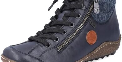 Rieker L7514-14 Navy Multi Water Resistant Ladies Ankle Boot