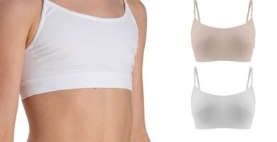 Risalti 3 Pcs Microfibre Crop Tops for Girls – Seamless Bra for Girl, Girls Crop Tops, Crop Tops Kids, Crop Top Bra, Teen Girl Clothes, Kids Bra, Bracelets Included – Made in Italy