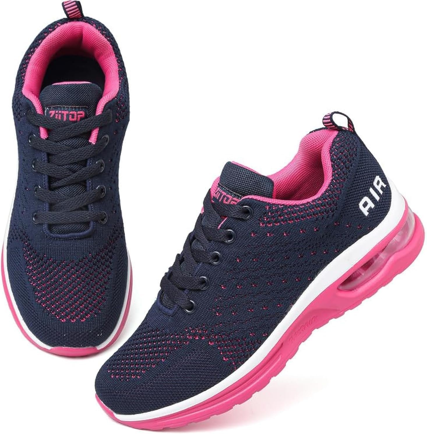 Running Shoes Womens Trainers Walking Shoes Air Cushion Athletic Sneakers Ladies Breathable Mesh Sport Shoes Lightweight Non Slip Tennis Shoes Workout Casual Gym Jogging Shoes