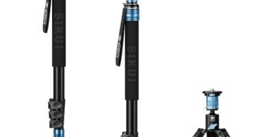 SIRUI Aluminum Monopod with Feet, 75.8″ Professional Monopod for Cameras, Compact Travel Monopod with Quick Release Plate, Max Load 33lbs, Compatible with Sony Canon Nikon DSLR Camera, AM-404FL+QC-55