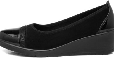 SOFT-LITES. Softlites Diana Womens Black Wedge Shoe